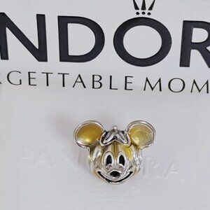 Pandora Mickey Mouse Pumpkin Charm S925 Silver with box